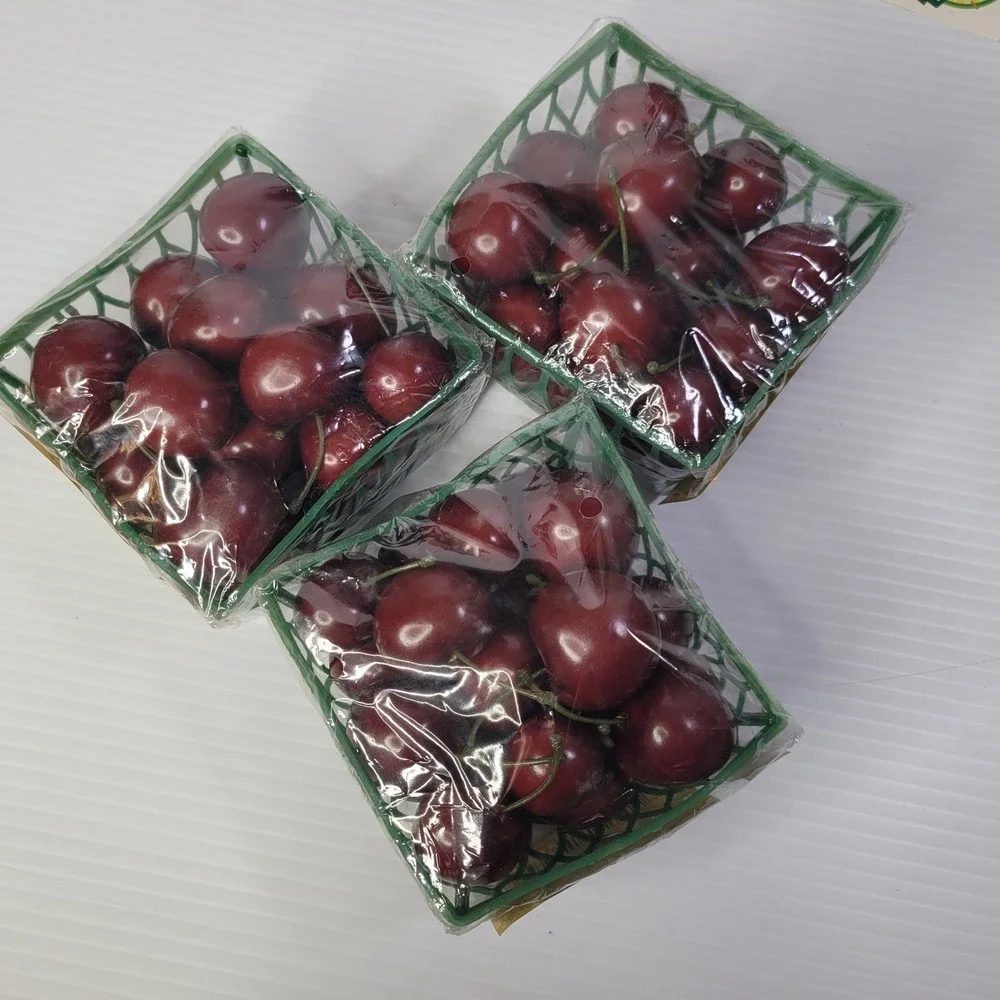 Realistic Artificial Cherries Fake Fruit Décor HUGE Unopened Lot 100+ Summer